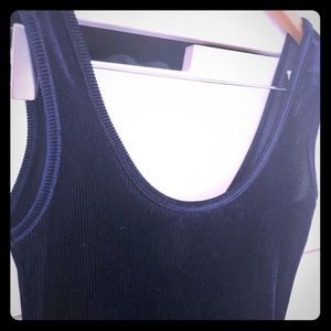 Topshop ribbed velvet bodycon dress